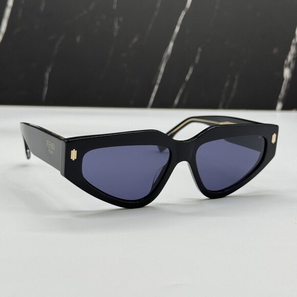 NEW FENDI BLACK BLUE WOMEN SUNGLASSES FENDI FE40163U 01V main image 8